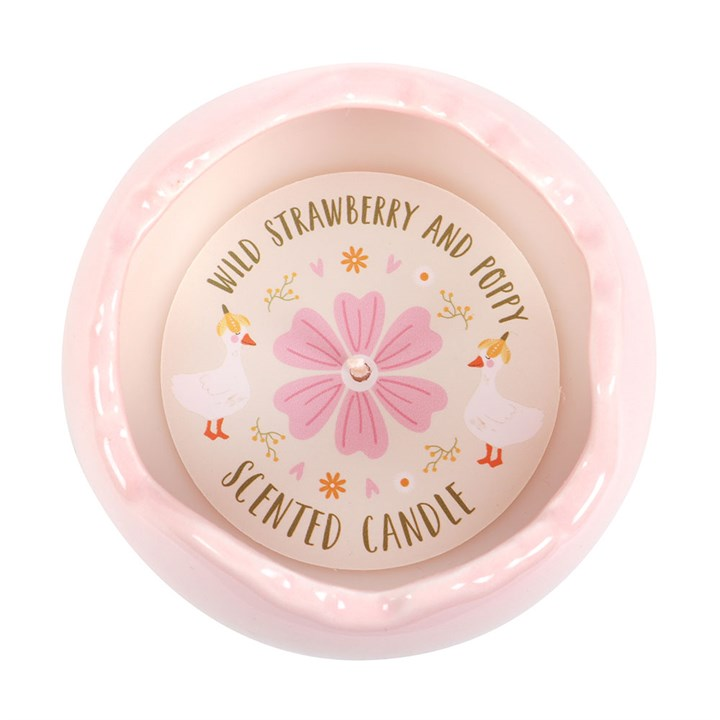 Wild Strawberry & Poppy Egg Shaped Candle, image 5 of 6