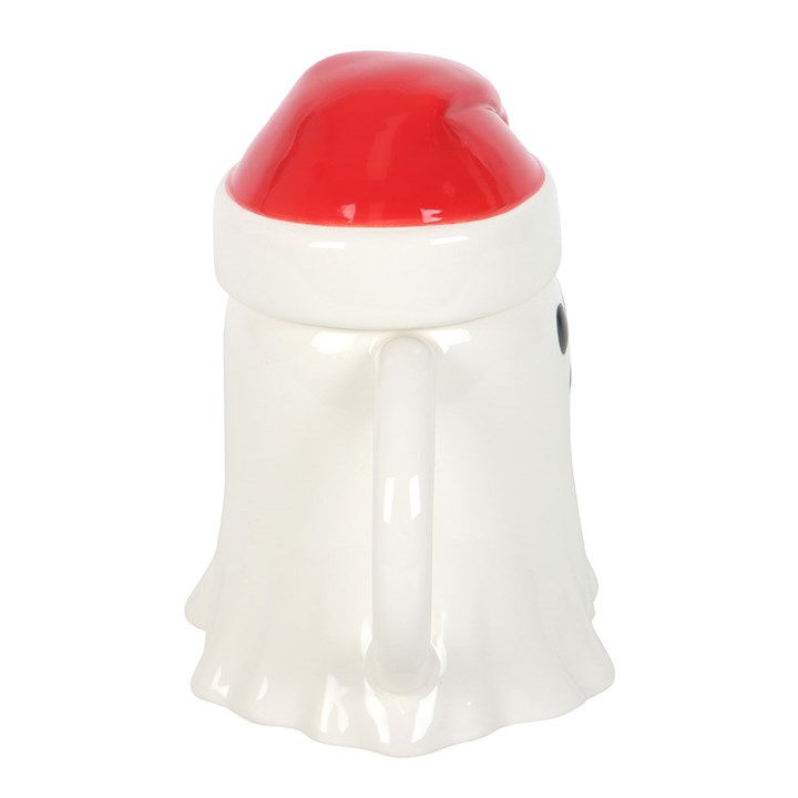 Ghost Shaped Mug with Santa Hat Lid, image 4 of 6