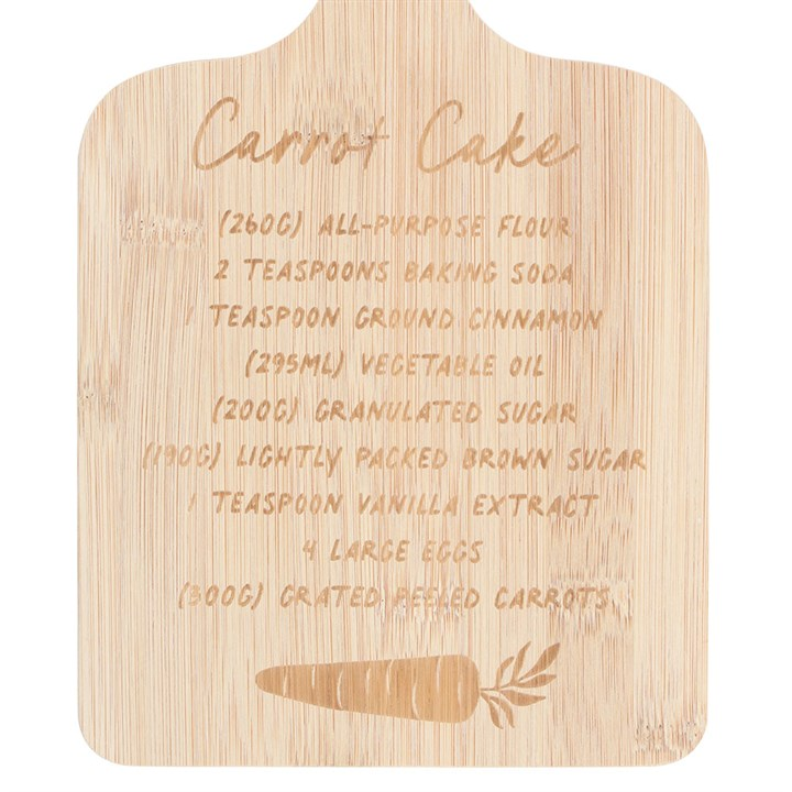 Carrot Cake Recipe Bamboo Serving Board, image 4 of 5