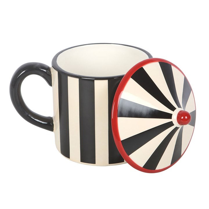 Black Striped Circus Tent Mug, image 5 of 7