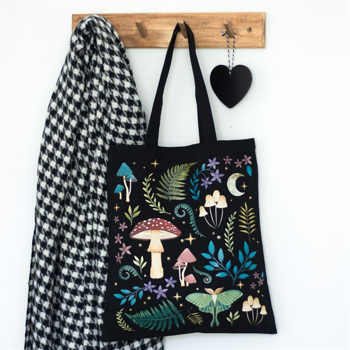 Dark Forest Print Polycotton Tote Bag, image 1 of 4