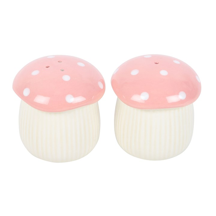 Pink Mushroom Salt and Pepper Shakers, image 3 of 5