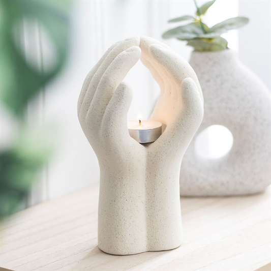 Praying Hands Tealight Holder, image 1 of 4