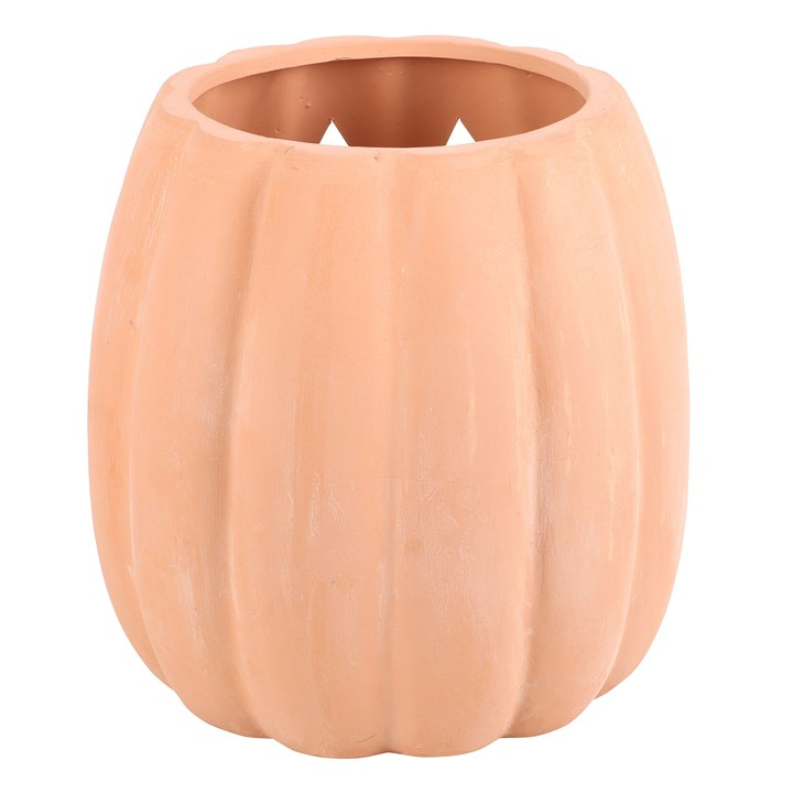 25cm Terracotta Cut Out Pumpkin Decoration, image 3 of 4