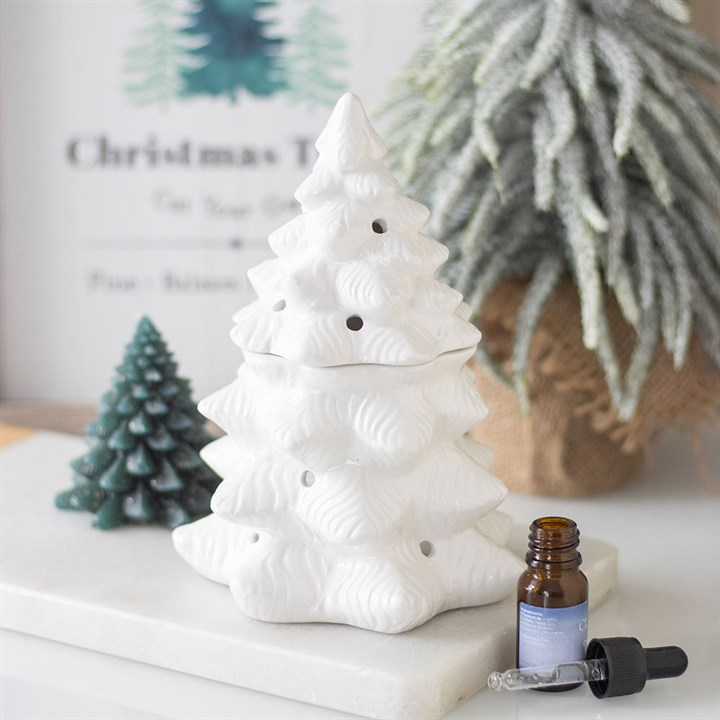White Fir Tree Oil Burner and Wax Warmer, image 1 of 7