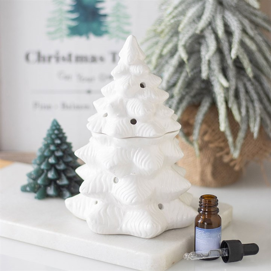 White Fir Tree Oil Burner and Wax Warmer, image 1 of 7