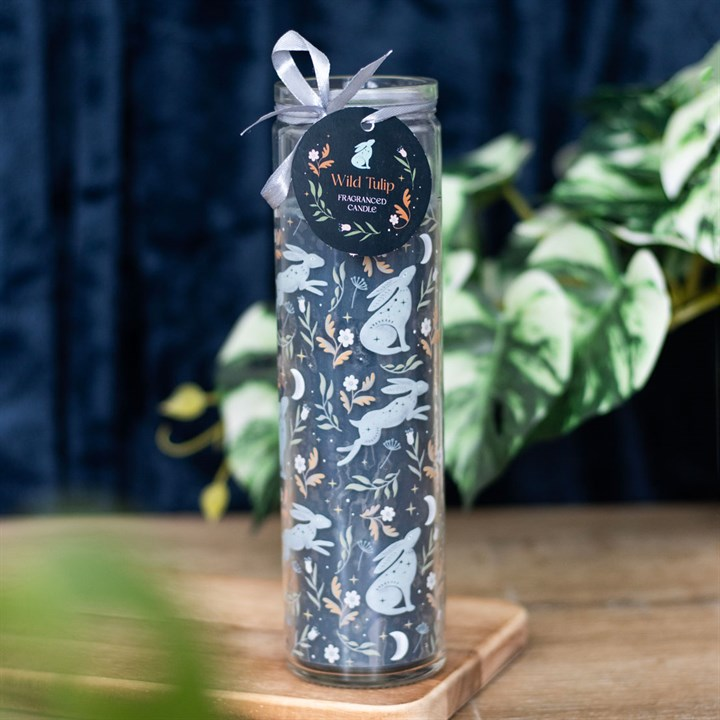 Midnight Hare Wild Tulip Tube Candle, image 1 of 5