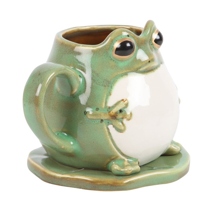 Frog Shaped Mug and Lily Pad Saucer, image 3 of 6
