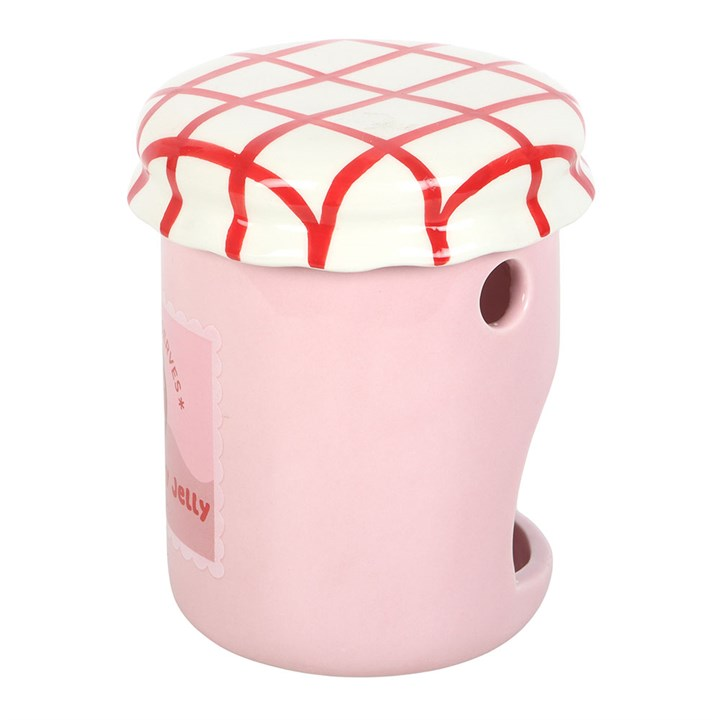 Strawberry Jelly Jar Oil Burner and Wax Warmer, image 6 of 7