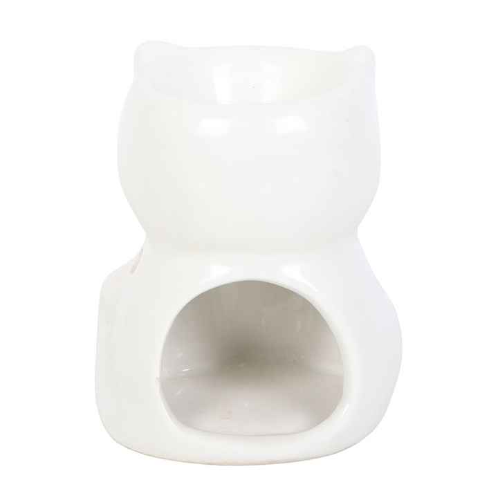 White Happy Cat Oil Burner, image 4 of 5