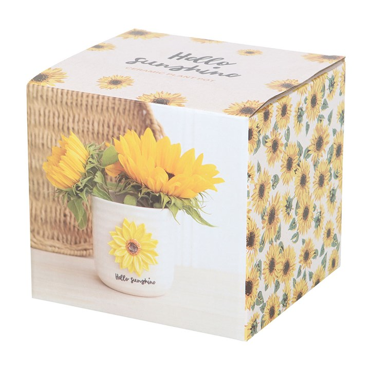 Hello Sunshine Plant Pot with 3D Sunflower, image 5 of 6