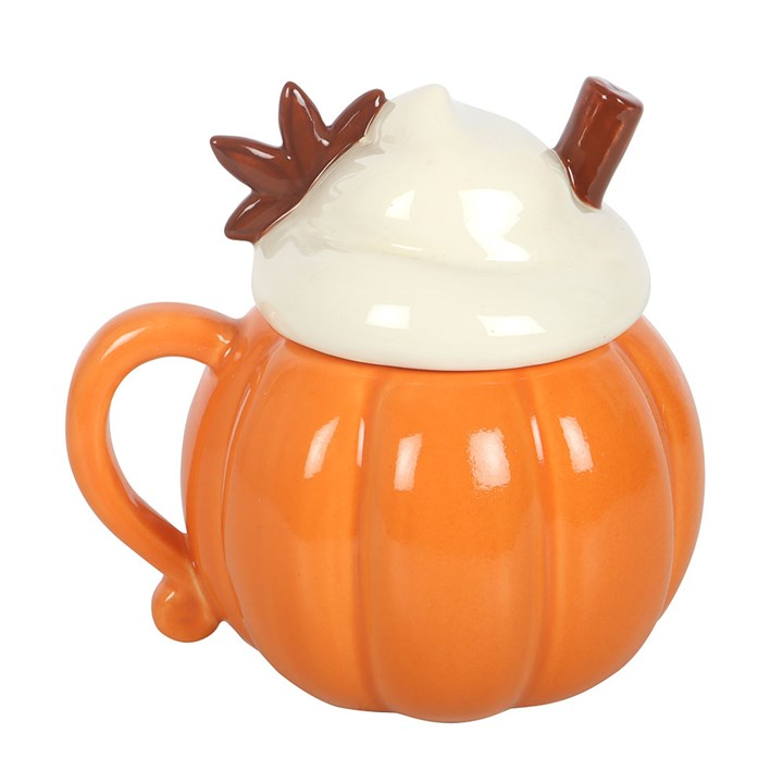 Pumpkin Cream Lidded Mug, image 2 of 5
