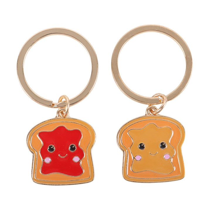 Set of 2 Peanut Butter and Jelly Keyrings, image 4 of 6