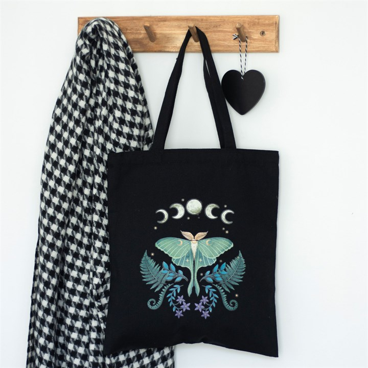 Luna Moth Polycotton Tote Bag, image 1 of 4