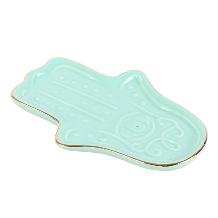 Blue Hamsa Hand Incense Stick Holder, image 4 of 4