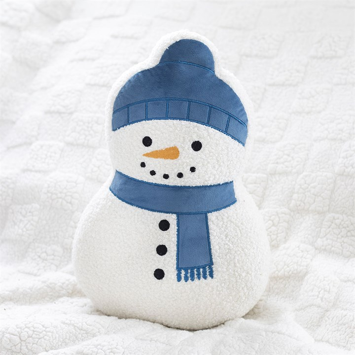 Snowman Shaped Boucle Cushion, image 2 of 6