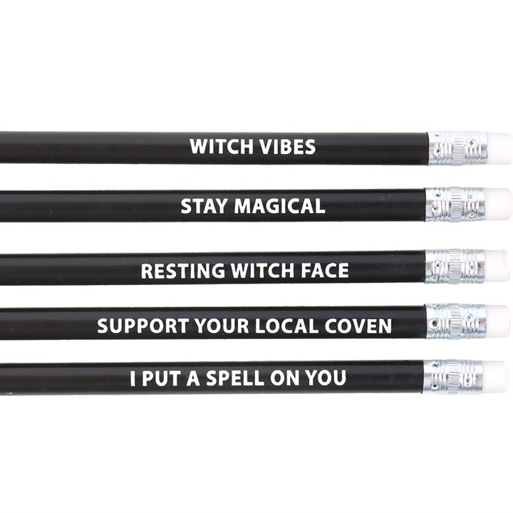 The Coven Club Set of 5 Witchy Pencils, image 3 of 3