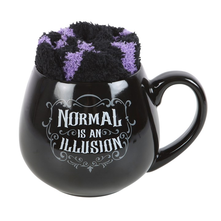 Normal is an Illusion Gothic Mug and Socks Set, image 3 of 6