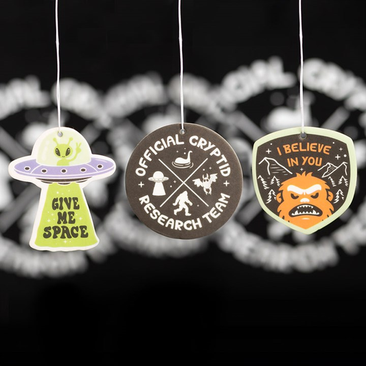 Set of 6 Camp Cryptid Scented Air Fresheners, image 1 of 3