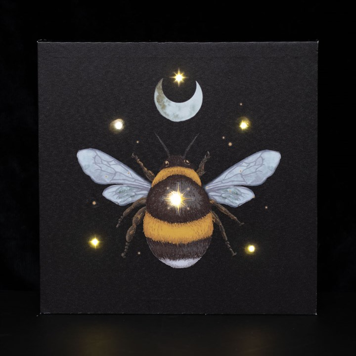 Forest Bee Light Up Canvas Plaque, image 1 of 5