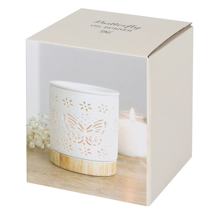 Matte Ceramic Butterfly Oil Burner, image 4 of 5
