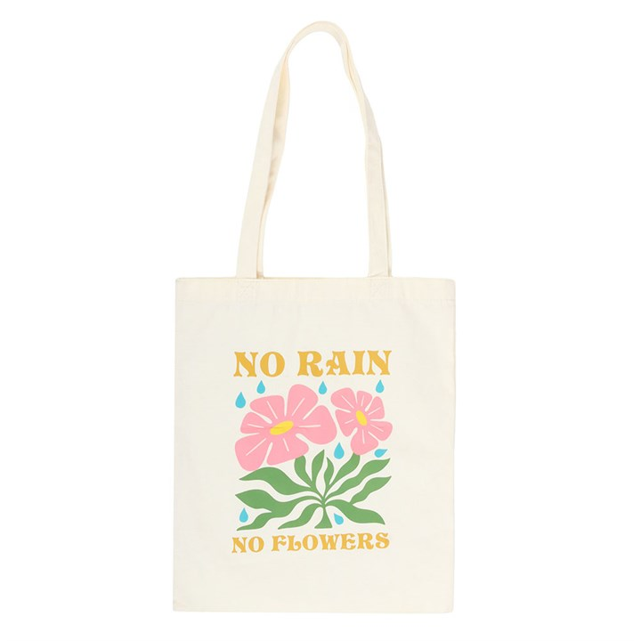 No Rain, No Flowers Tote Bag, image 2 of 4