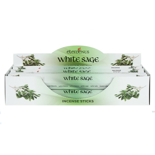 Set of 6 Packets of Elements White Sage Incense Sticks, image 1 of 2