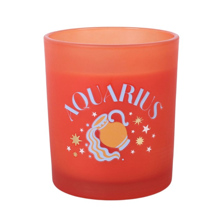 Zodiac Zest Aquarius Blood Orange Candle, image 4 of 5