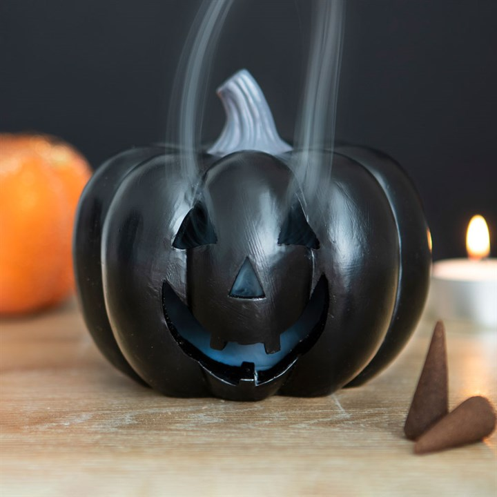 Black Pumpkin Incense Cone Holder, image 1 of 4