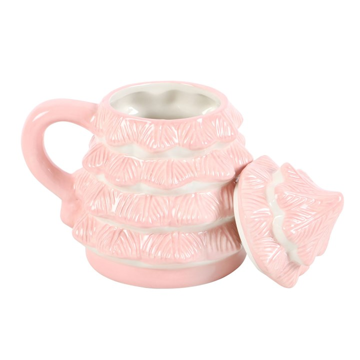 Pink Christmas Tree Shaped Mug, image 3 of 6