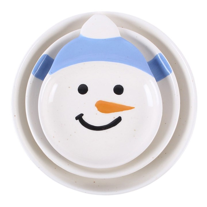 Set of 3 Winter Snowmen Stacking Bowls, image 4 of 6