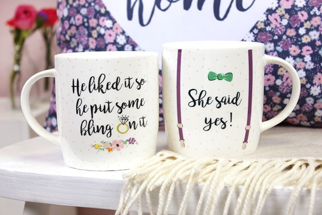 Set of 2 She Said Yes Mugs, image 3 of 4