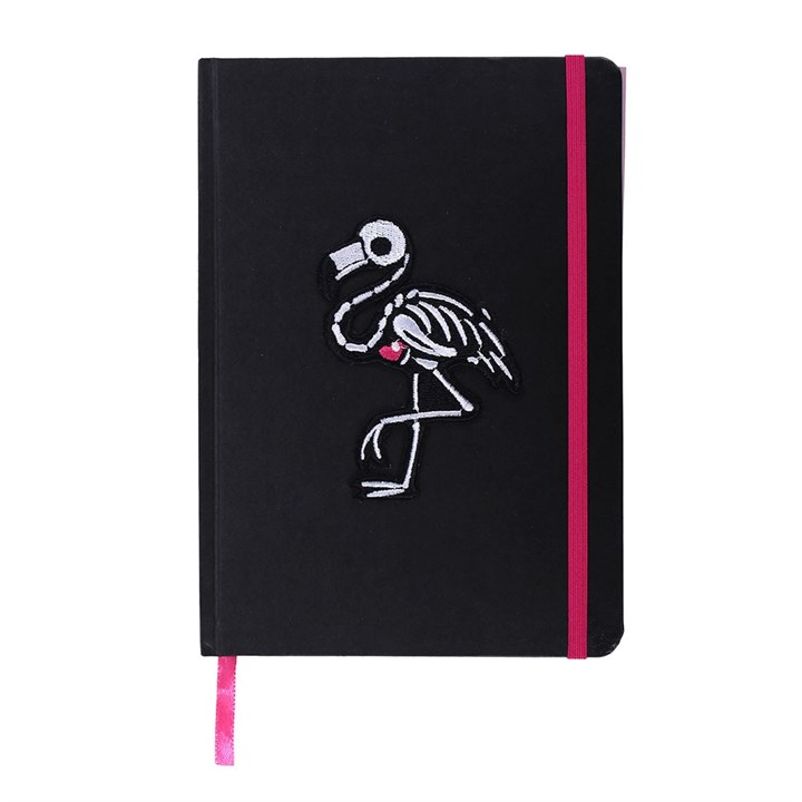 Flamin-goth A5 Notebook with Patch and Sticker Sheet, image 1 of 3