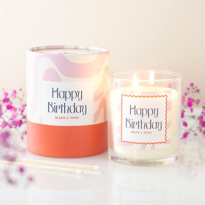 Happy Birthday Vanilla Cake Candle, image 1 of 6