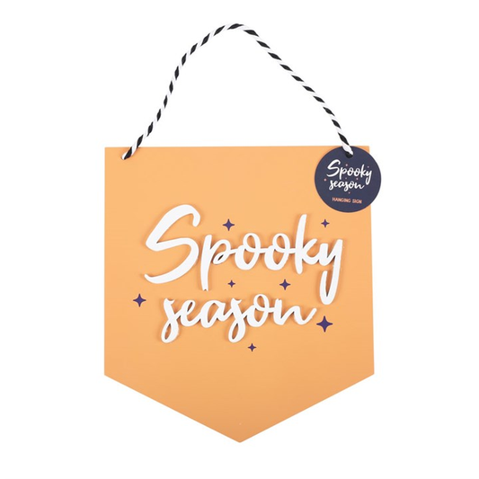 Orange Spooky Season Hanging Sign, image 1 of 5