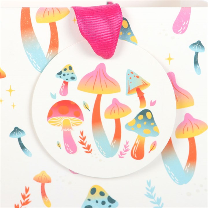 23cm Medium Funky Fungi Mushroom Print Gift Bag, image 3 of 4