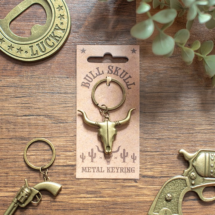 Bull Skull Keyring, image 2 of 5