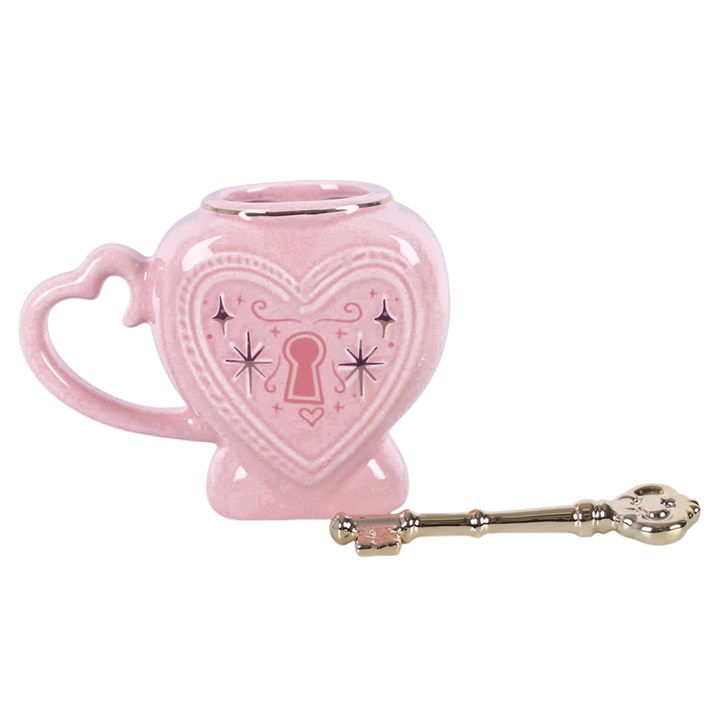 Heart Locket Mug and Key Stirrer, image 3 of 7