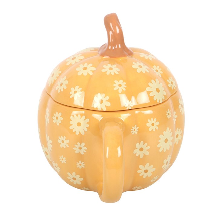 Groovy Floral Pumpkin Lidded Mug, image 4 of 6