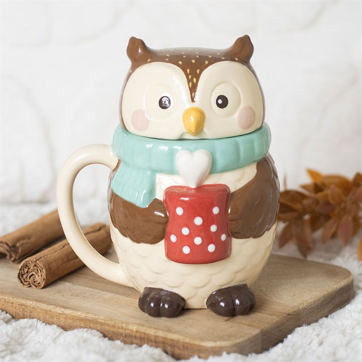 Oliver Owl Lidded Mug, image 1 of 6