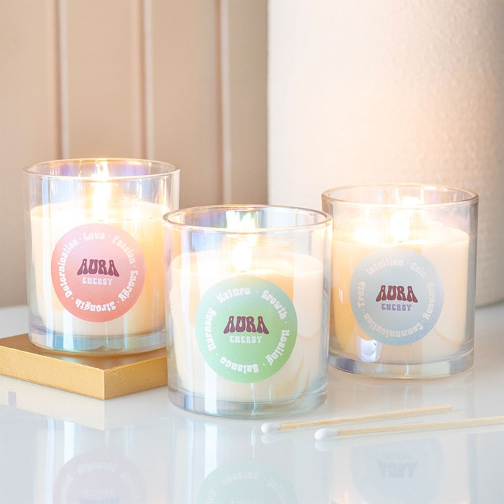 Aura Energy Juicy Raspberry Iridescent Candle, image 6 of 6