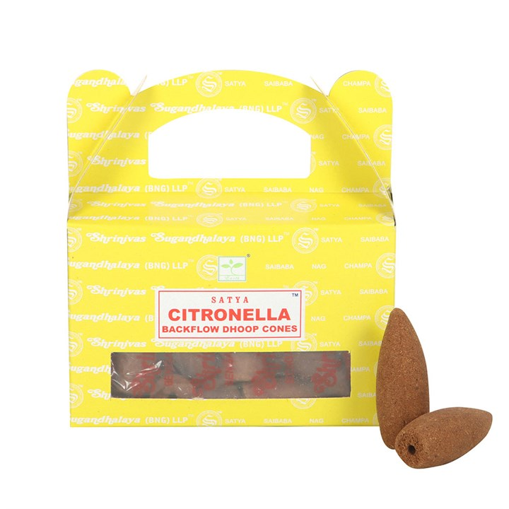 Set of 6 Citronella Backflow Dhoop Incense Cones by Satya (6/30), image 2 of 2