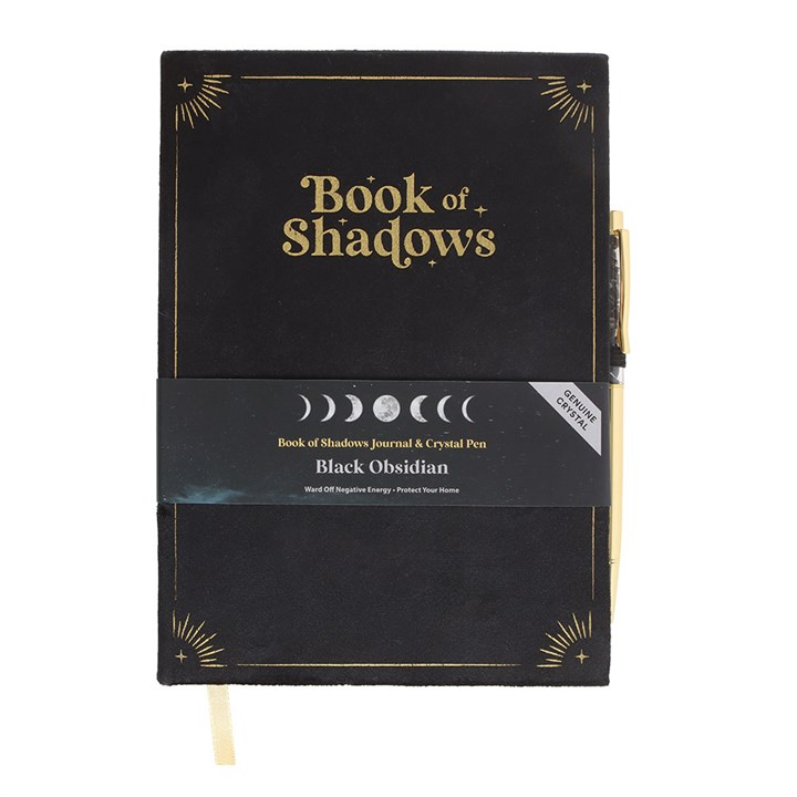 Book of Shadows Journal with Black Obsidian Crystal Pen, image 2 of 6