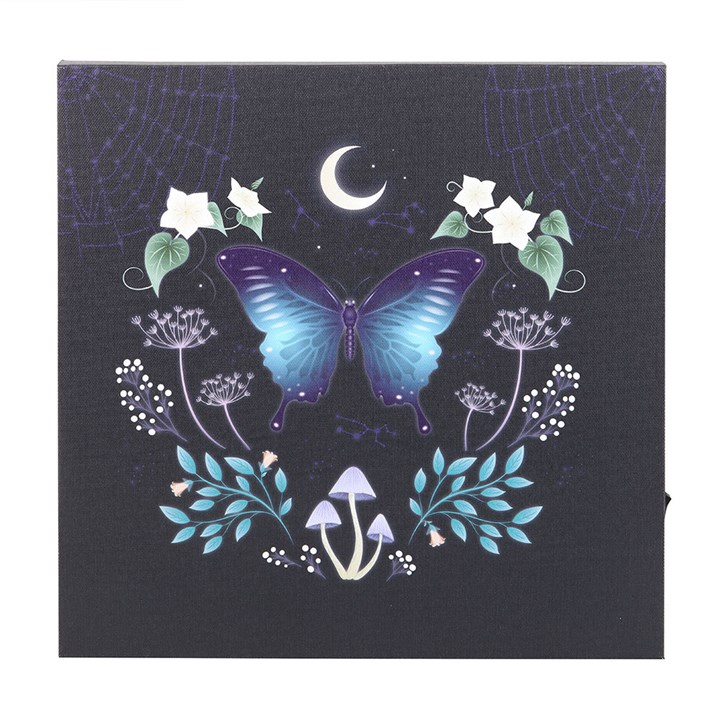 Midnight Moth Light Up Canvas Plaque, image 2 of 4