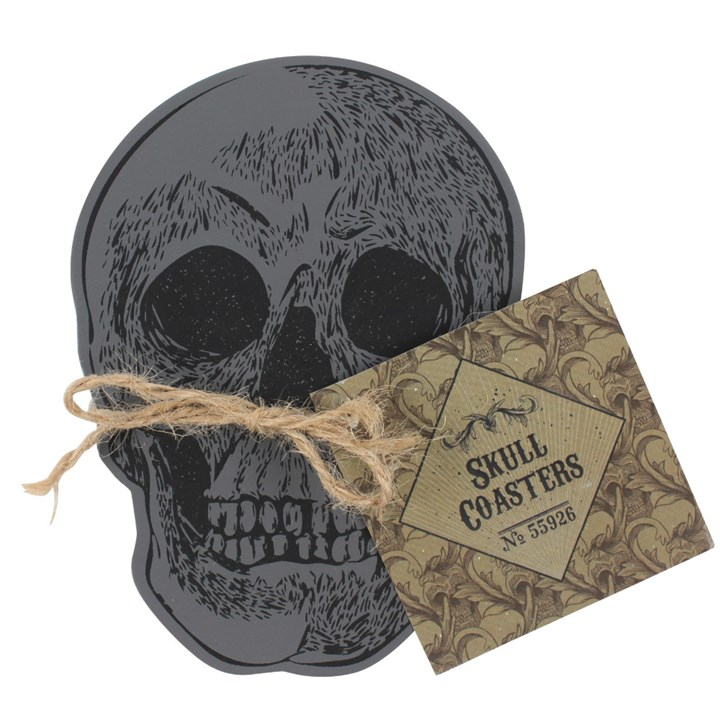 Set Of 4 Skull Coasters, image 1 of 5