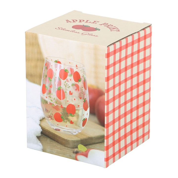 Apple Print Stemless Glass, image 4 of 5
