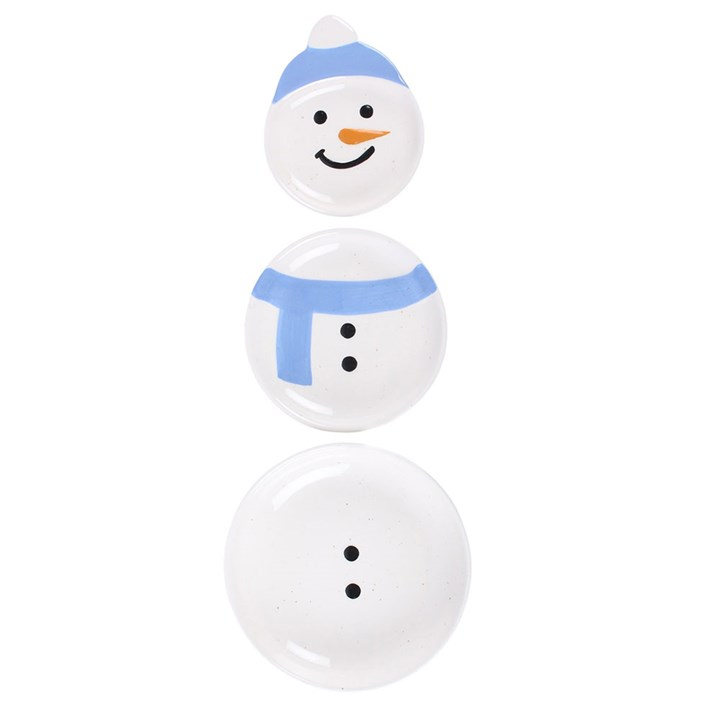 Set of 3 Winter Snowmen Stacking Bowls, image 3 of 6