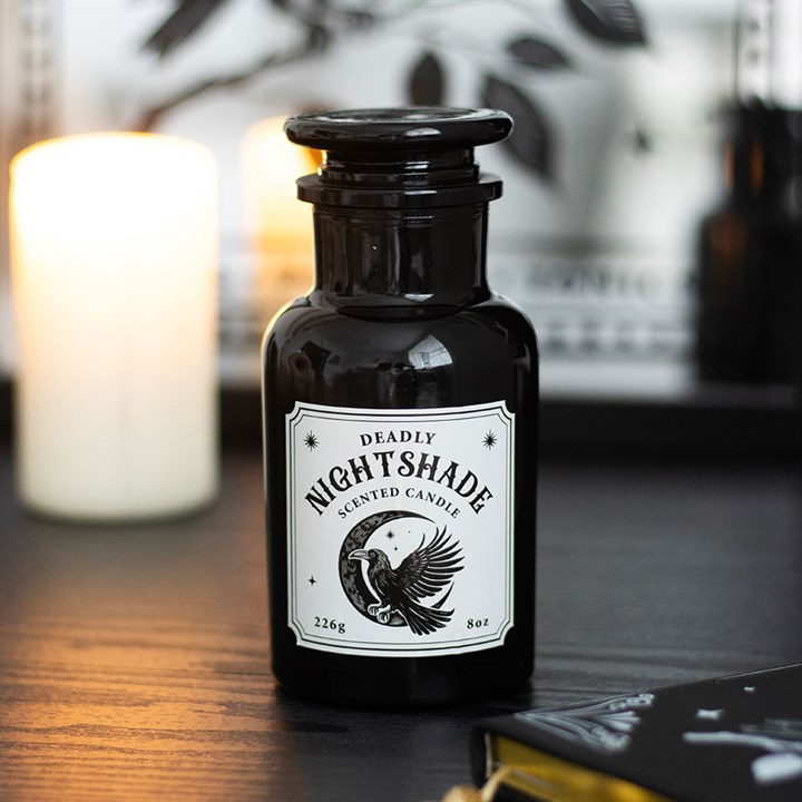 Mystic Raven Deadly Nightshade Apothecary Candle, image 1 of 4