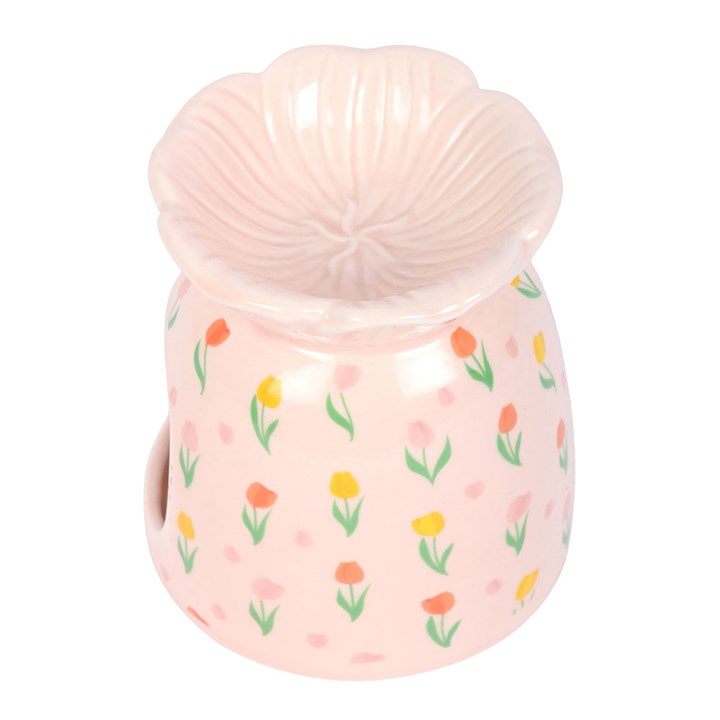 Tulip Print Oil Burner and Wax Warmer, image 3 of 5