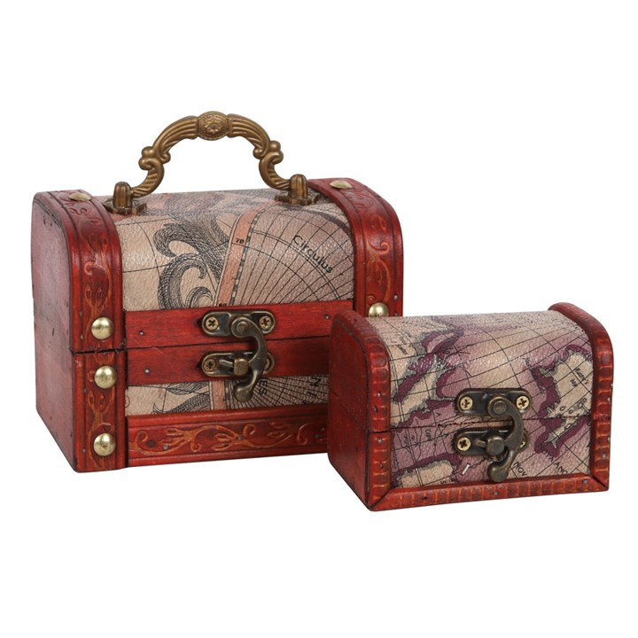 Set of 2 Map Chests, image 1 of 3